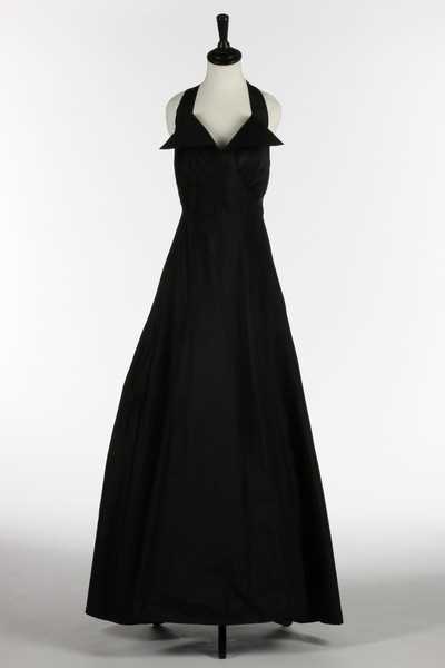 Elegant 1930s Silver Satin Evening Gown